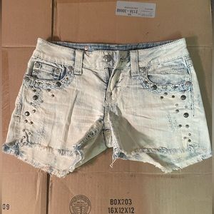 Miss Me size 26” Jean shorts faded denim look